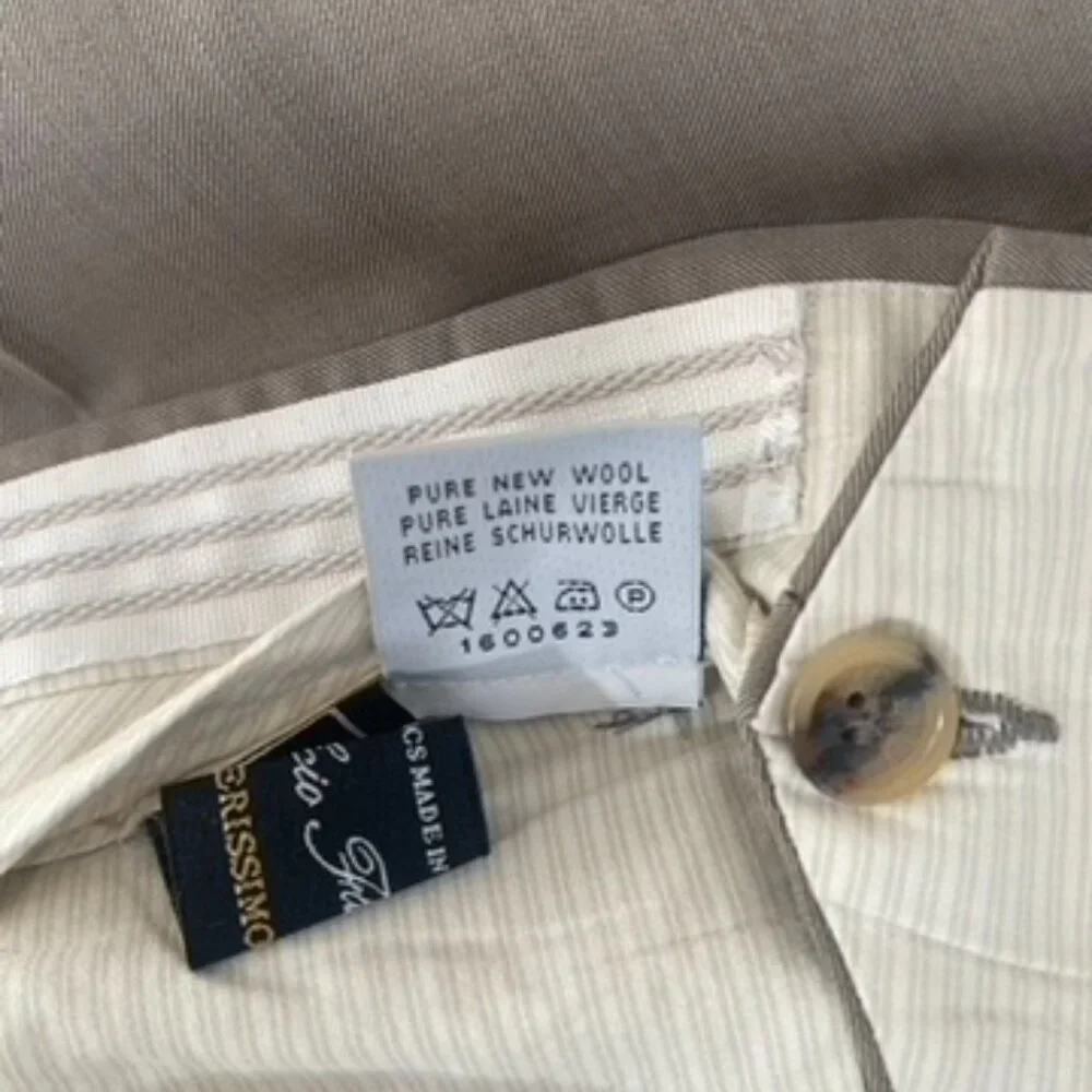 Pal Zileri Gruppo Forall Pure Virgin Wool Woolmark Men's Pants Size 54